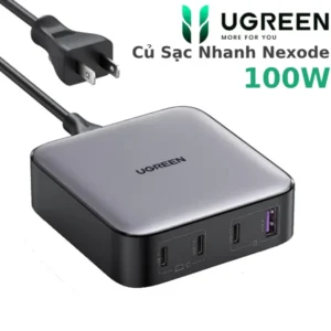 Củ Sạc Nhanh Nexode 100W Gan 4 Cổng, 3X Usb Type-C, 1X Usb-A Ugreen90736