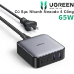 Củ Sạc Nhanh Để Bàn Nexode 65W Gan 4 Cổng Ugreen 90735 Với 2 Usb Type C, 2 Usb-A