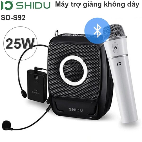 Máy Trợ Giảng Không Dây Shidu Sd-S92 Uhf Với 2 Mic Không Dây (Cài Đầu Và Cầm Tay) - Bút Trình Chiếu- Máy Trợ Giảng- Phụ Kiện Điện Tử Việt Nam