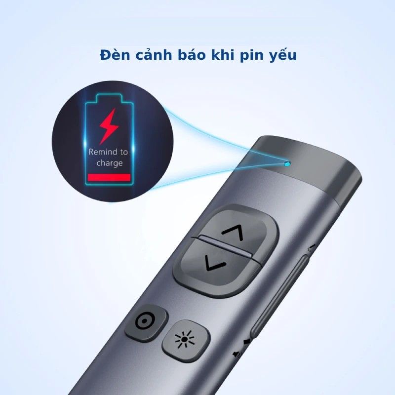 Bút Trình Chiếu Bluetooth Dùng Cho Màn Hình Led Norwii N97S-G Laser Màu Xanh - Bút Trình Chiếu- Máy Trợ Giảng- Phụ Kiện Điện Tử Việt Nam