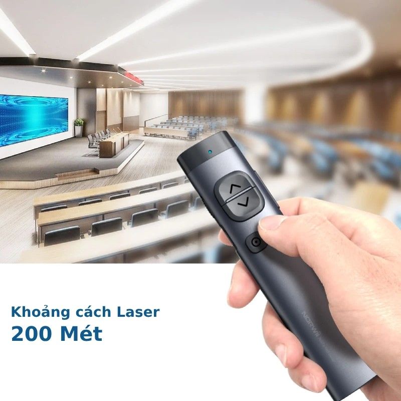 Bút Trình Chiếu Bluetooth Laser Kỹ Thuật Số Cho Màn Hình Led Norwii N97S-R Laser Màu Đỏ - Bút Trình Chiếu- Máy Trợ Giảng- Phụ Kiện Điện Tử Việt Nam