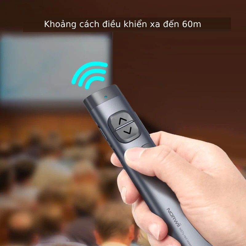 Bút Trình Chiếu Bluetooth Dùng Cho Màn Hình Led Norwii N97S-G Laser Màu Xanh - Bút Trình Chiếu- Máy Trợ Giảng- Phụ Kiện Điện Tử Việt Nam