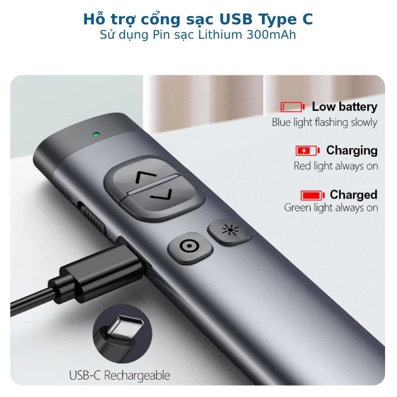 Bút Trình Chiếu Bluetooth Laser Kỹ Thuật Số Cho Màn Hình Led Norwii N97S-R Laser Màu Đỏ - Bút Trình Chiếu- Máy Trợ Giảng- Phụ Kiện Điện Tử Việt Nam