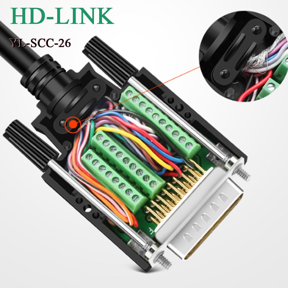 Đầu Bấm Cổng Db26 Cái Female Bắt Vít Kèm Vỏ Ốp Nhựa Chân Đồng Hd-Link Yl-Scc-26F/M - Bút Trình Chiếu- Máy Trợ Giảng- Phụ Kiện Điện Tử Việt Nam