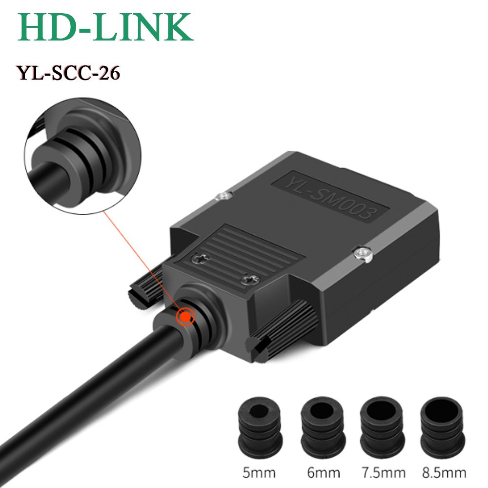 Đầu Bấm Cổng Db26 Cái Female Bắt Vít Kèm Vỏ Ốp Nhựa Chân Đồng Hd-Link Yl-Scc-26F/M - Bút Trình Chiếu- Máy Trợ Giảng- Phụ Kiện Điện Tử Việt Nam