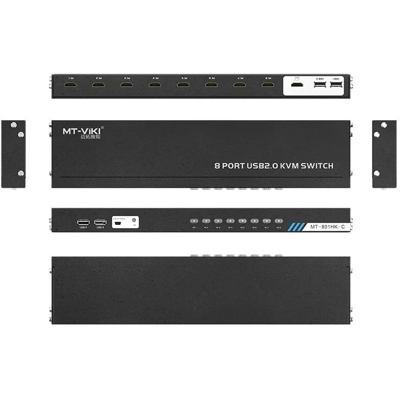 Bộ Chuyển Mạch Hdmi Usb Kvm Switch 8 Ra 1 Hỗ Trợ 4K 30Hz Mt-Viki Mt-801Hk-C - Bút Trình Chiếu- Máy Trợ Giảng- Phụ Kiện Điện Tử Việt Nam Bộ Chuyển Mạch Hdmi Usb Kvm Switch 8 Ra 1 Hỗ Trợ 4K 30Hz Mt-Viki Mt-801Hk-C