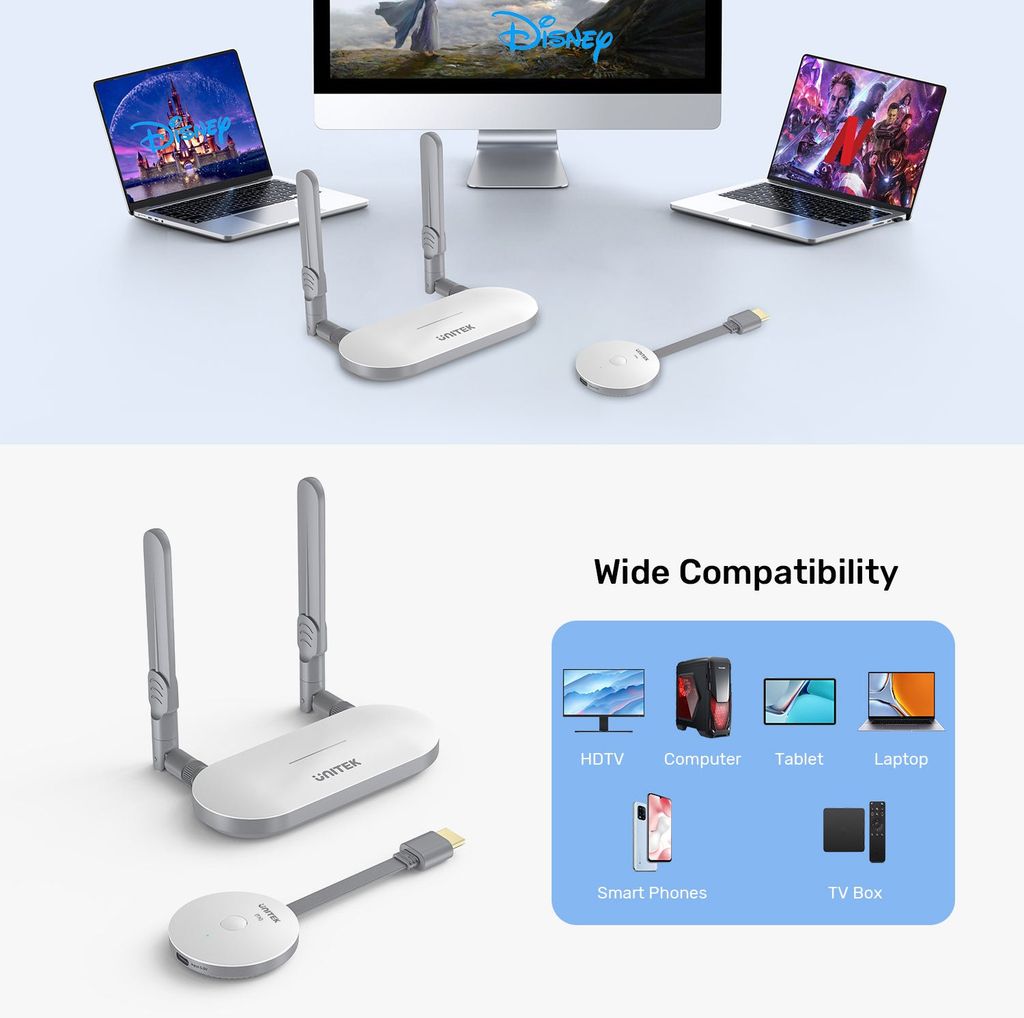 Bộ Thu Phát Hdmi Không Dây Chính Hãng Unitek V1183A01 - 50M - Bút Trình Chiếu- Máy Trợ Giảng- Phụ Kiện Điện Tử Việt Nam